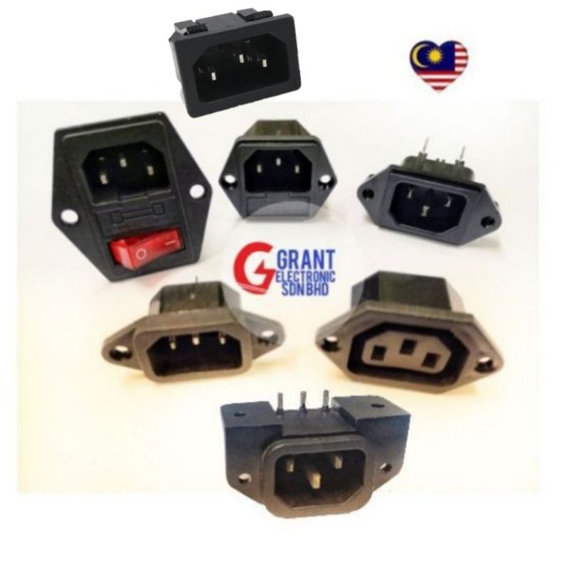 AC 250V 10A IEC320 C14 Spina Maschio Montaggio 3 Pin Pannello - Foto 10