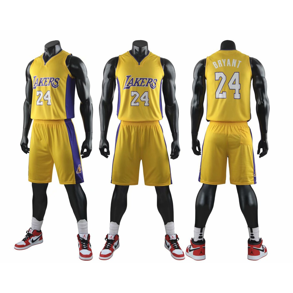Suitable for James No Real Basketball Uniform Suitable for Lakers Kobe No 23 Basketball Uniform 24 Basketball Uniform Lakers No Mens Basketball Shirt Suit 8 Basketball Uniform 