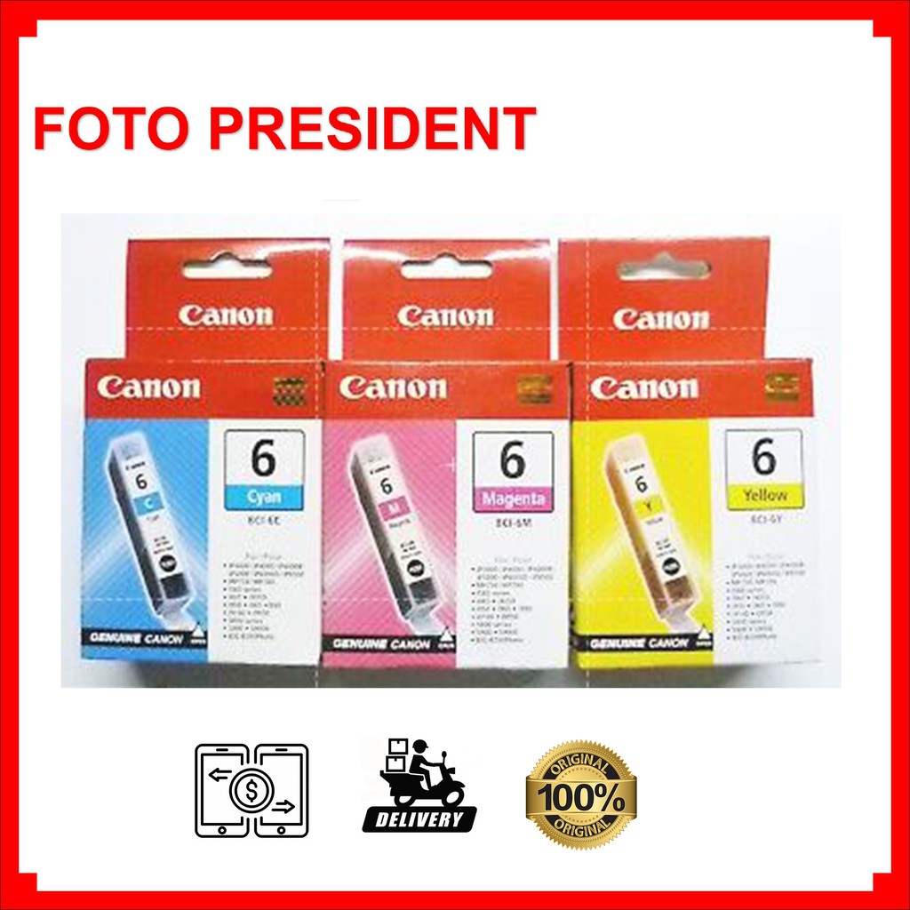 CANON BCI 6C/M/Y INK CARTRIDGE FOR PIXMA iP4000R PIXMA iP5000 PIXMA ...