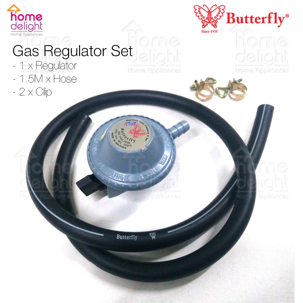 Butterfly Lpg Gas Regulator Hose Black Blue Shopee Malaysia