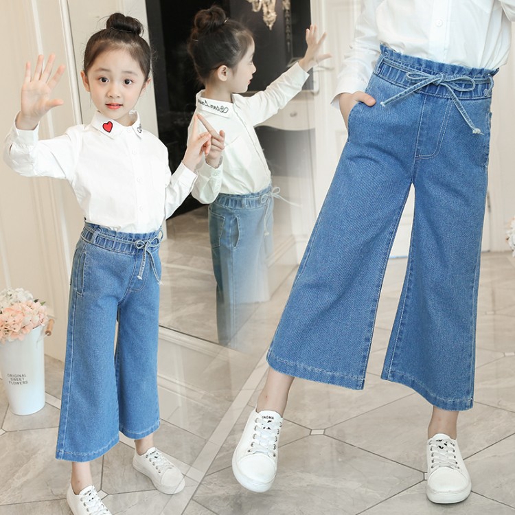 girls wide leg jeans