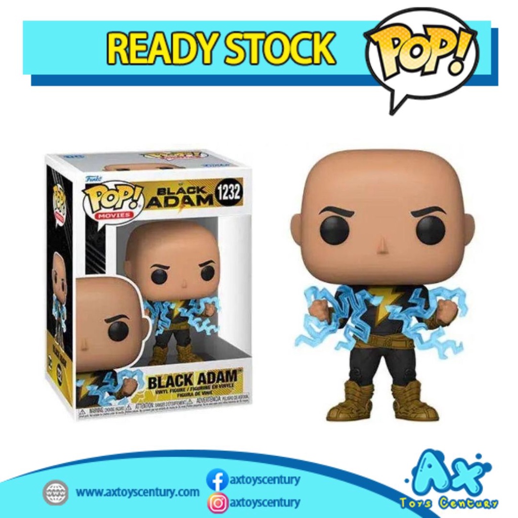Funko Pop! Movies: Black Adam - Black Adam #1232 100% Genuine