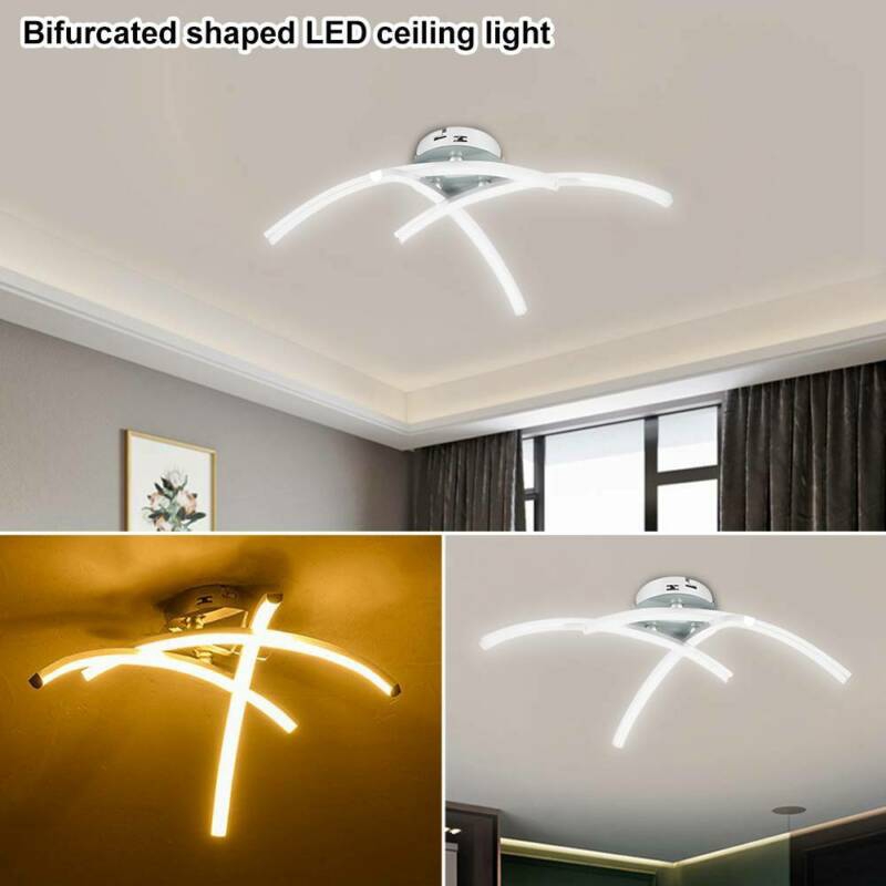 Modern Led 3 Light Ceiling Lights Nickel Kitchen Living Bedroom