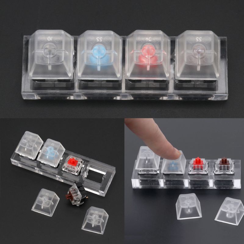 Gateron MX Switch Acrylic Mechanical Keyboards Switch 4 Translucent Clear Sampler Tester Kit Toys Stress Relief Gifts