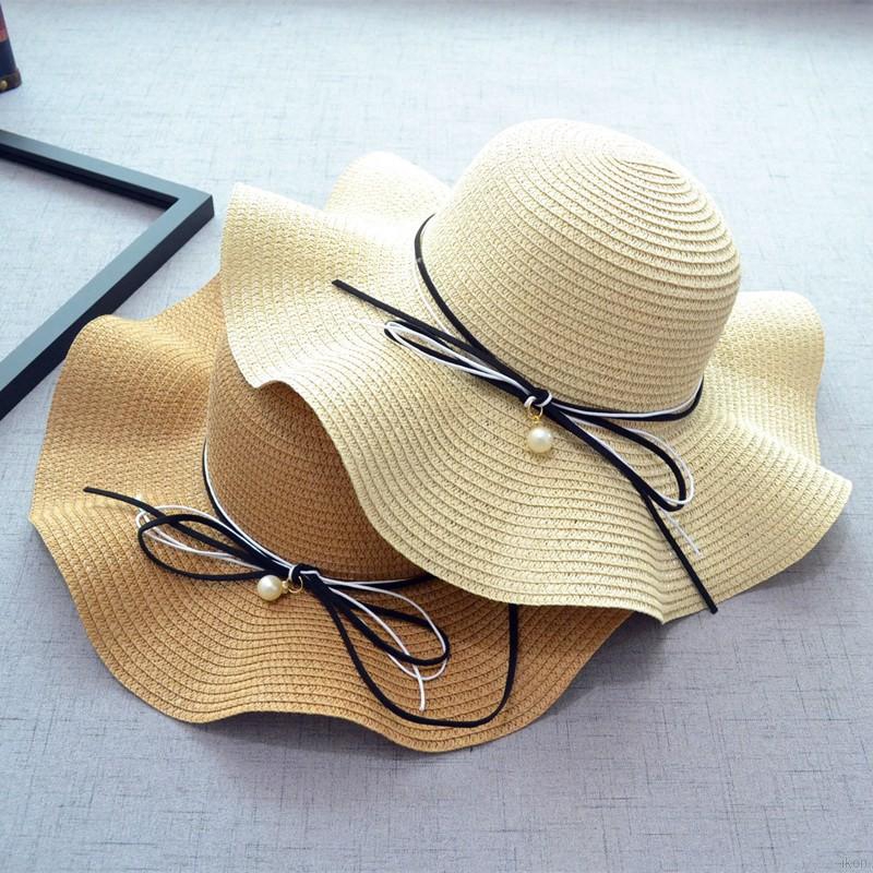 beach hat with bow