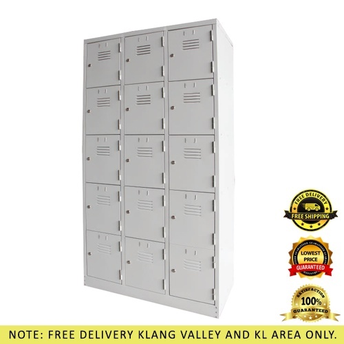 15 COMPARTMENT STEEL LOCKER | RAK SIMPANAN | RAK BUKU | RAK FILLING ...