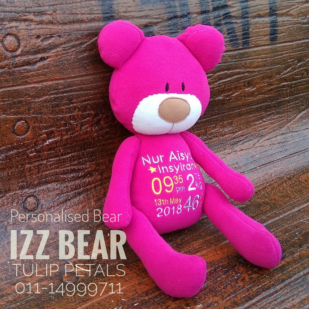 personalised name teddy bear