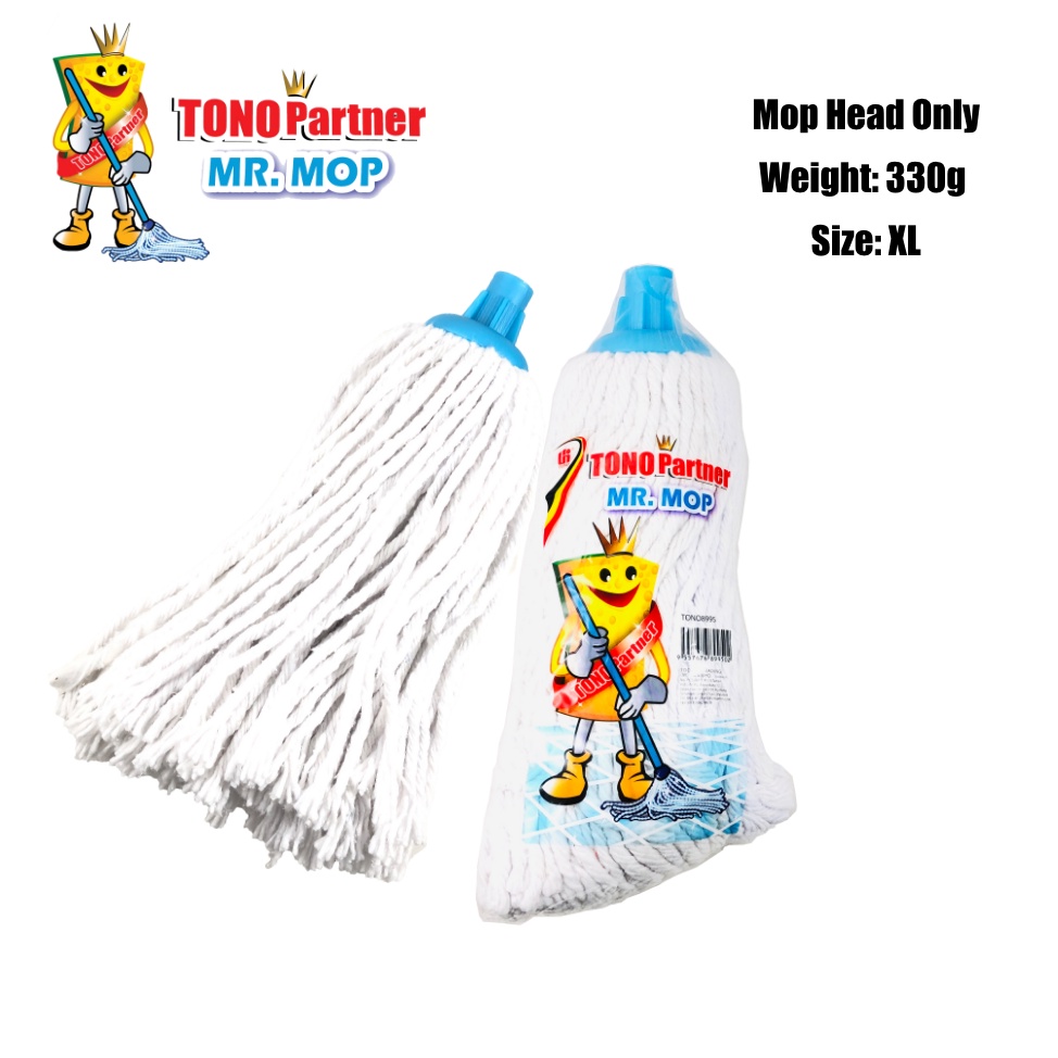 Mr Mop Classic Cotton Flooring Mop Head Only Mop Lantai Putih Mop