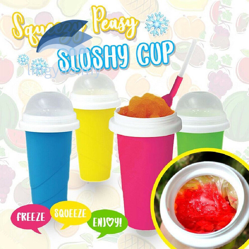 Slushy Magic Ice Cream Maker Squeeze Peasy Slush Quick Cooling Cup ...