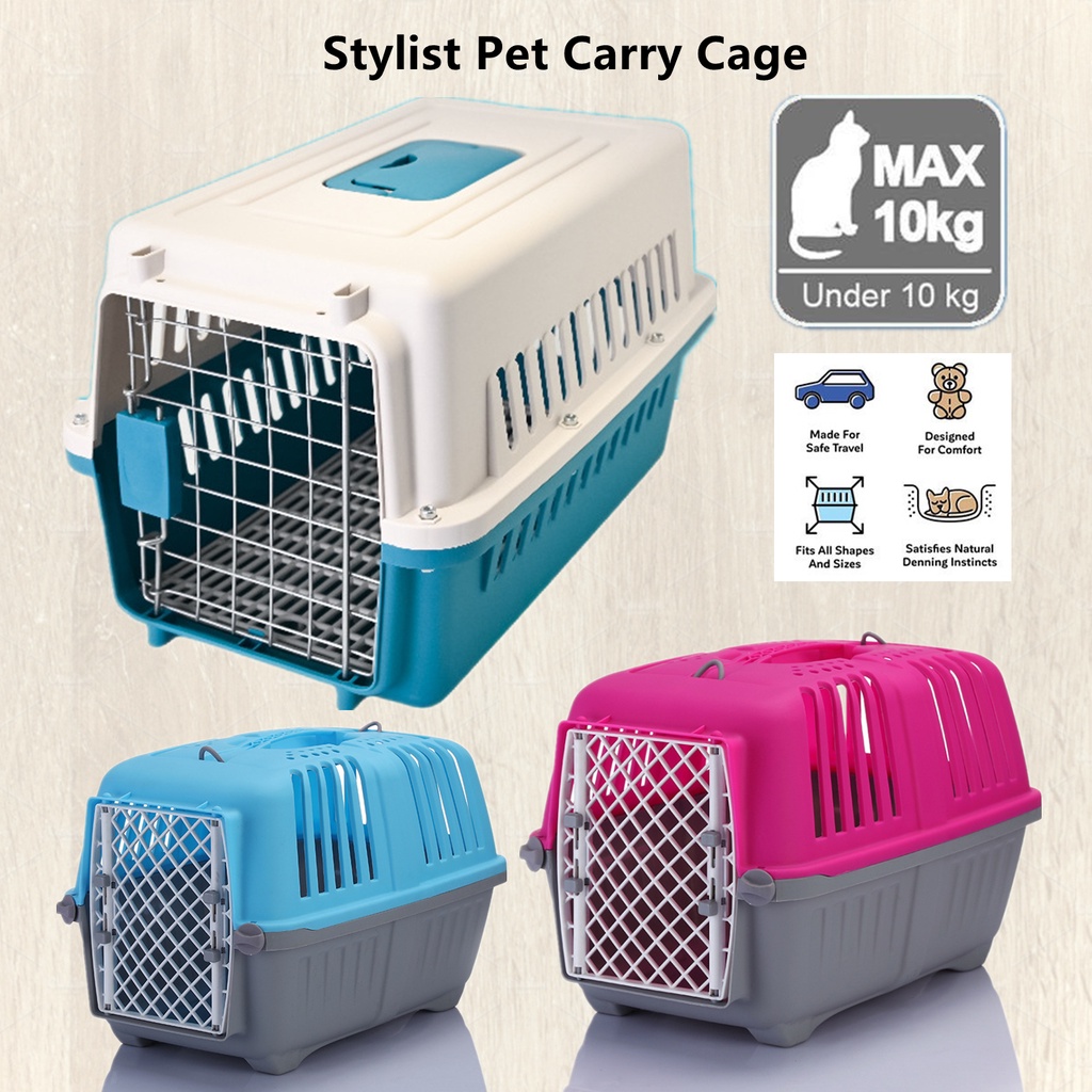 10kg Big Size Cat Carrier Dog Carrier Stylist Pet Transport Cage Kucing