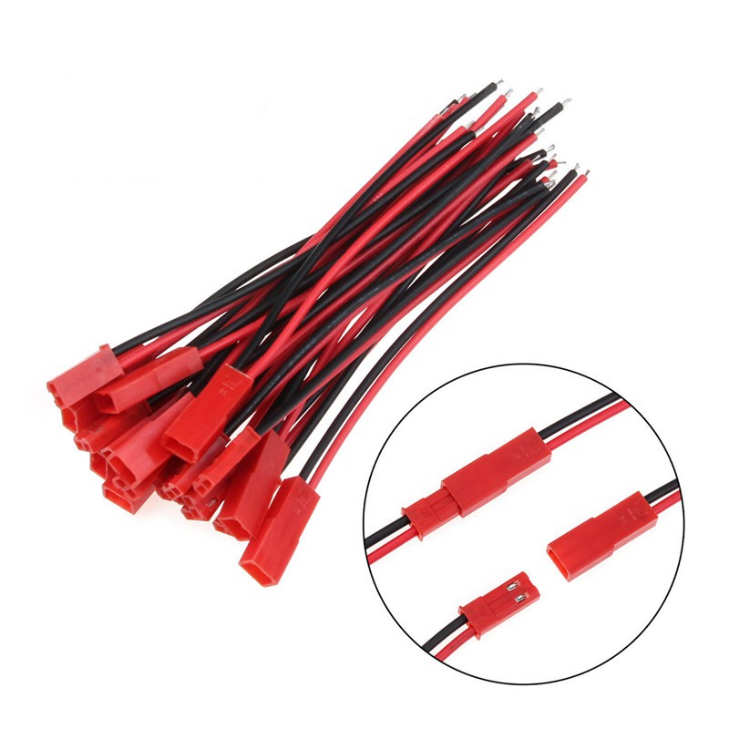 10CM JST RC Lipo Battery Connector Wires Cables Plugs Male Female