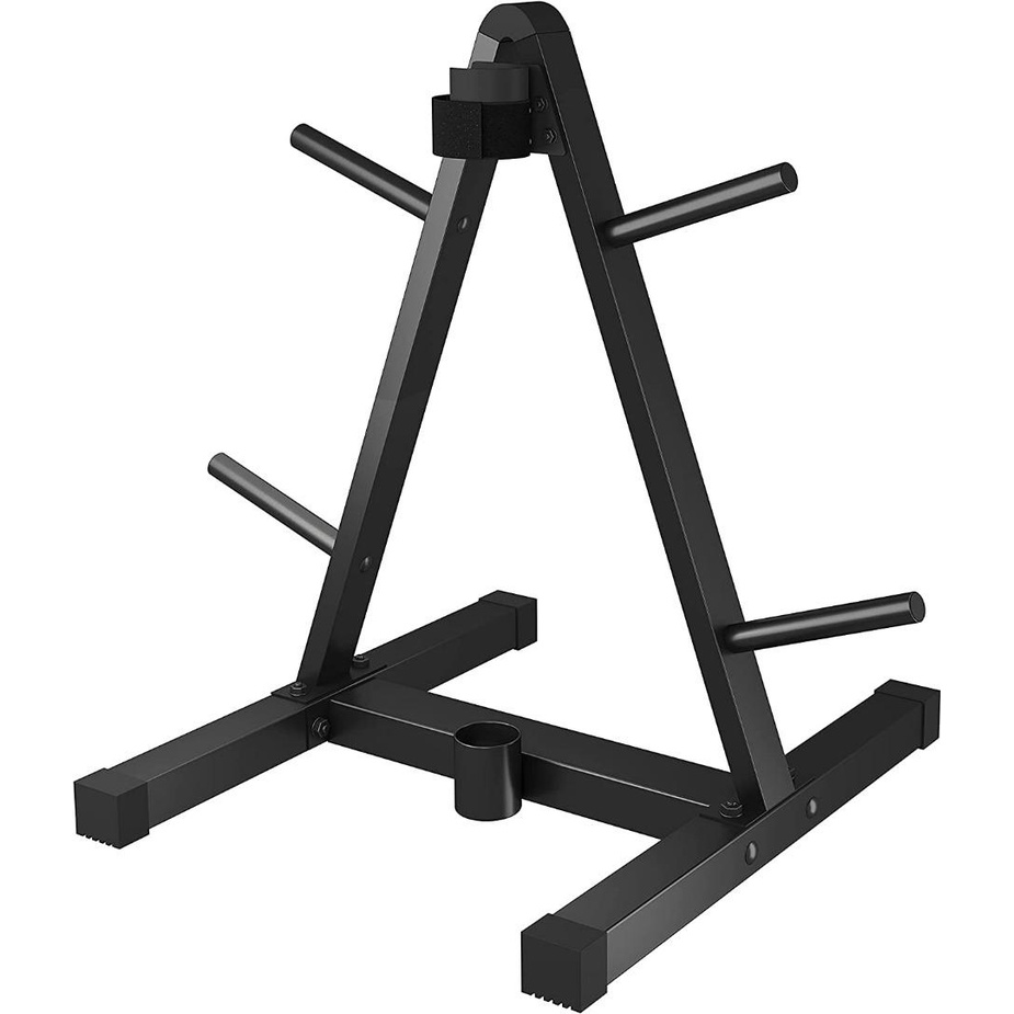 Ready stock Weight Plate Rack for 1 inch 2 inch Standard Olympic Plates Tree with Barbell