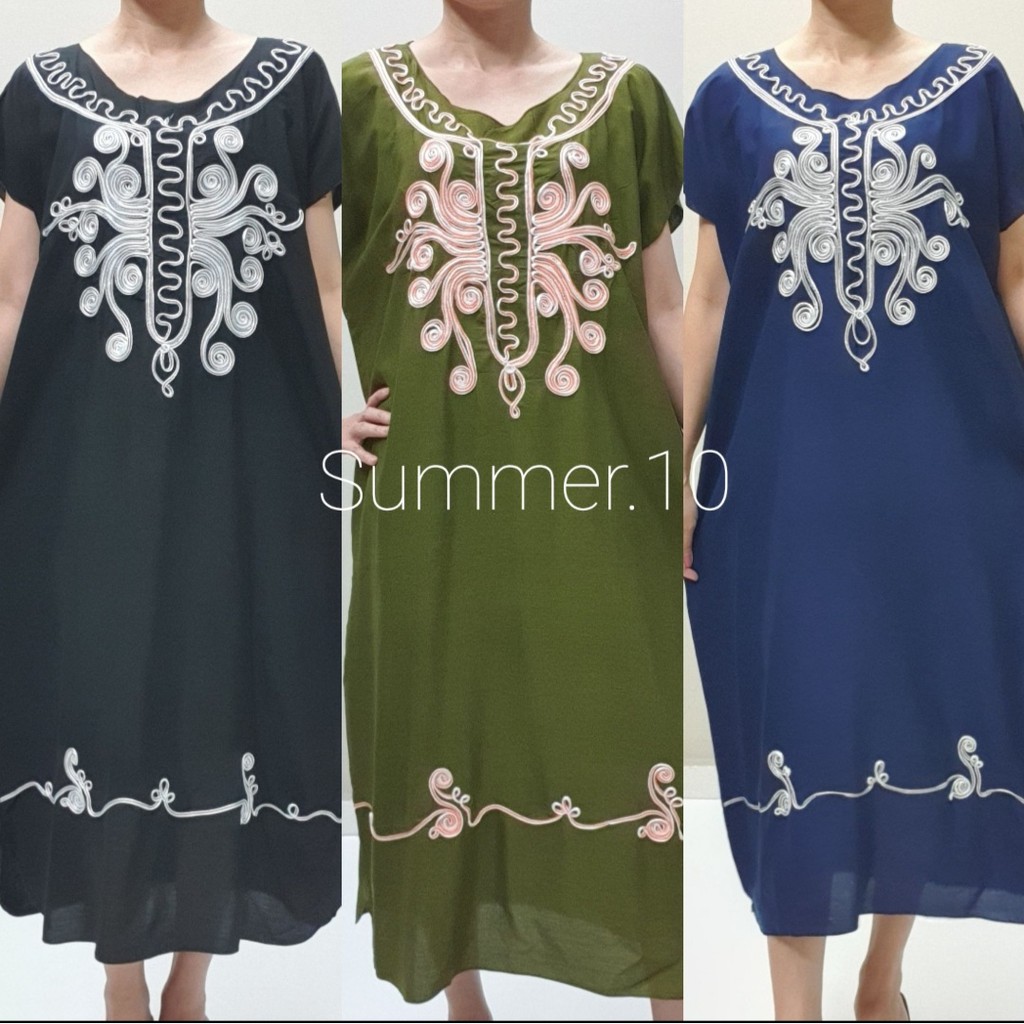 [6011] Woman Batik Bordir Dress/Batik Tidur Perempuan/Pjyamas Dress Batik  Bordir