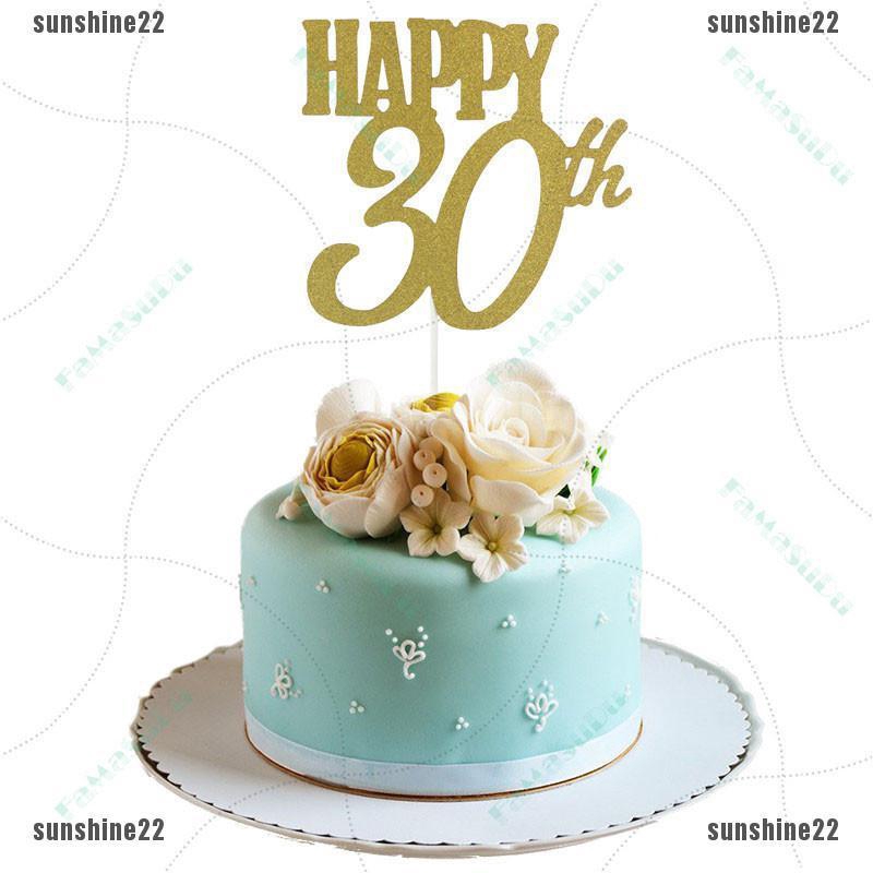 Happy 30th Cake Toppers Anniversary Party Supplies Birthday Party