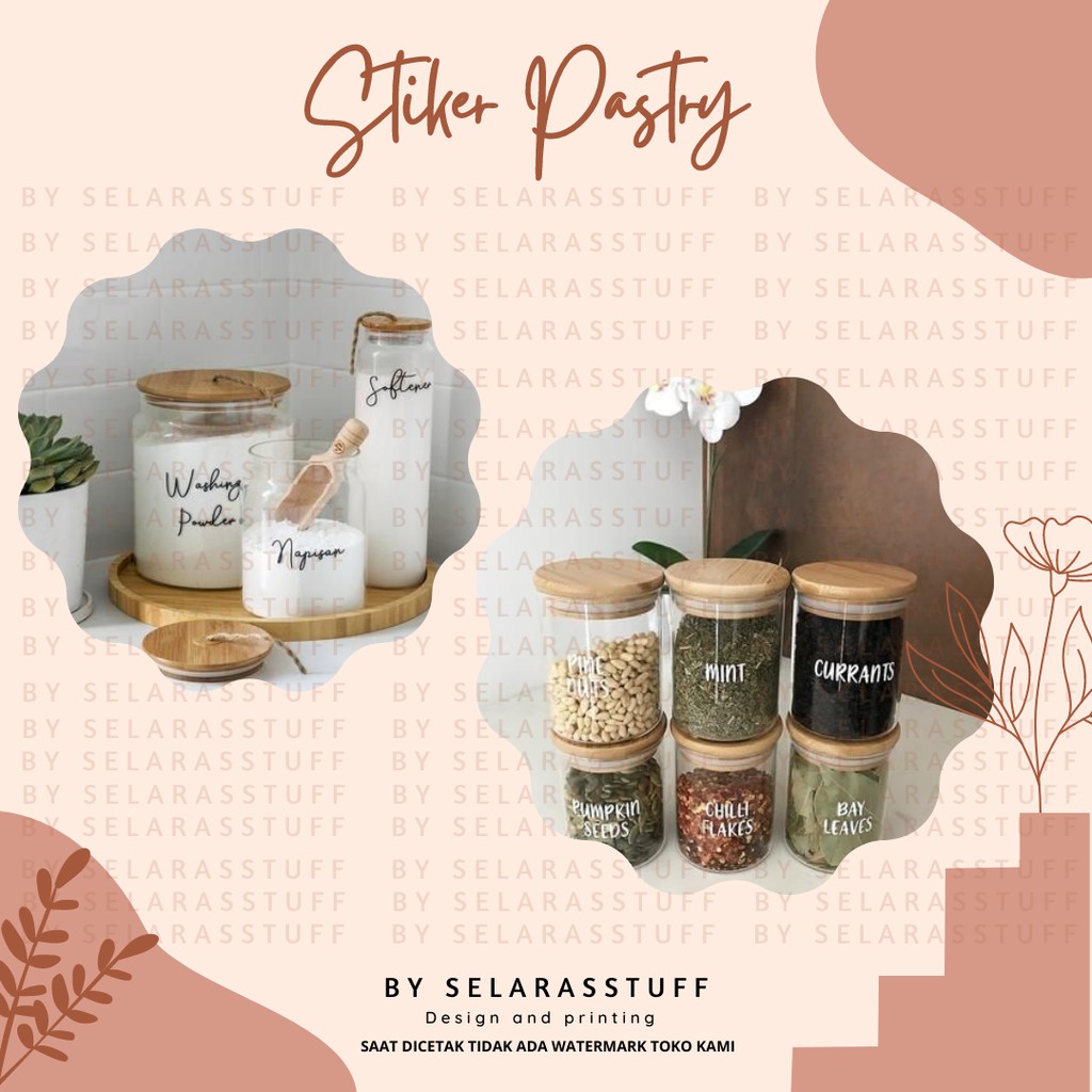 Kitchen Seasoning Name Label Stickers / Pantry Stickers / Waterproof