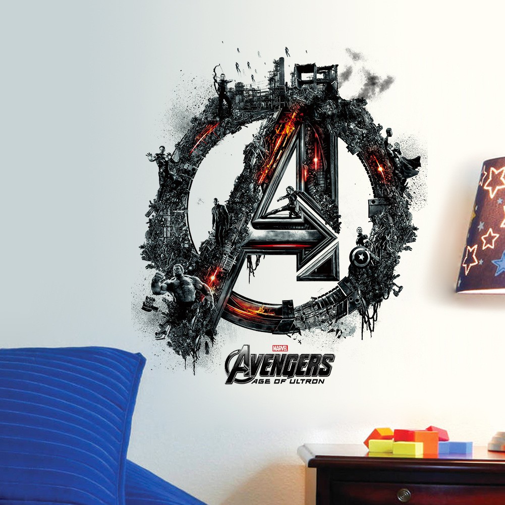 3d Marvel S The Avengers Wall Sticker Decals For Kids Room Home Decor Wallpaper