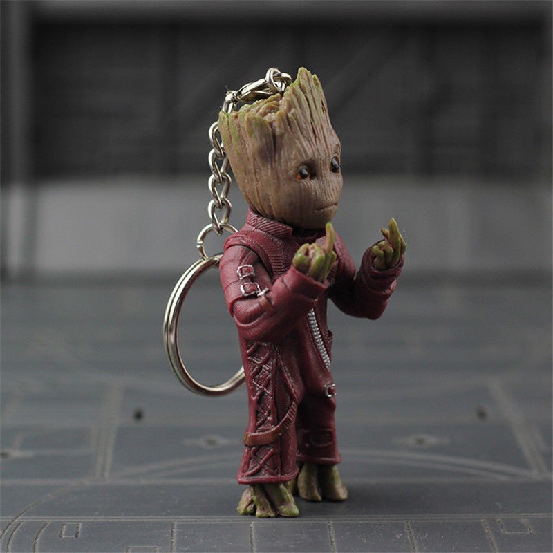 7.5cm Guardians Of The Galaxy Groot Finger Version Keychain Key Rings