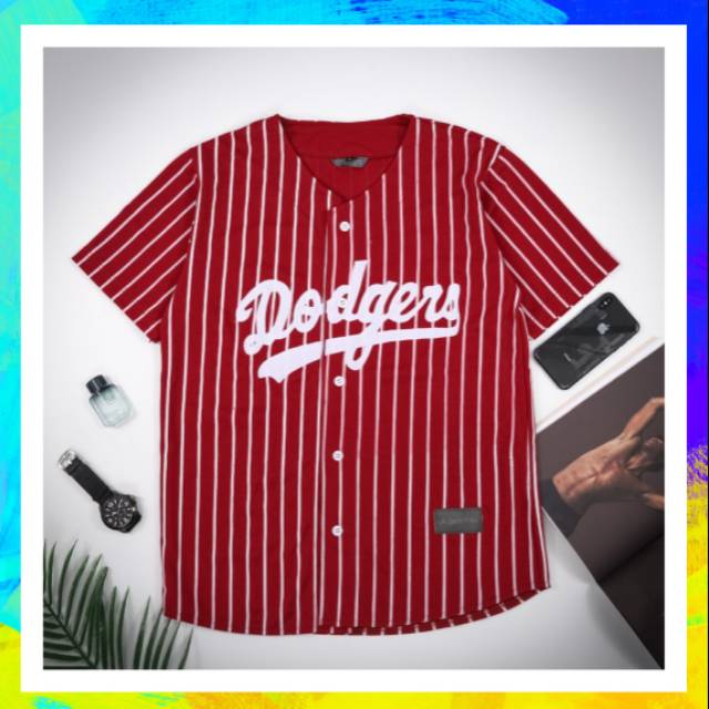 baseball jersey Red dodgers red COD 