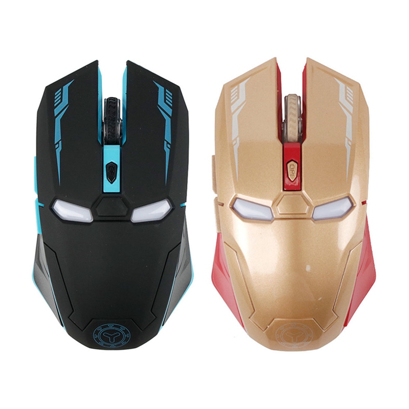JULYFIDT Iron Man Wireless Gaming Mouse Mini Adjustable DPI Button Mice
