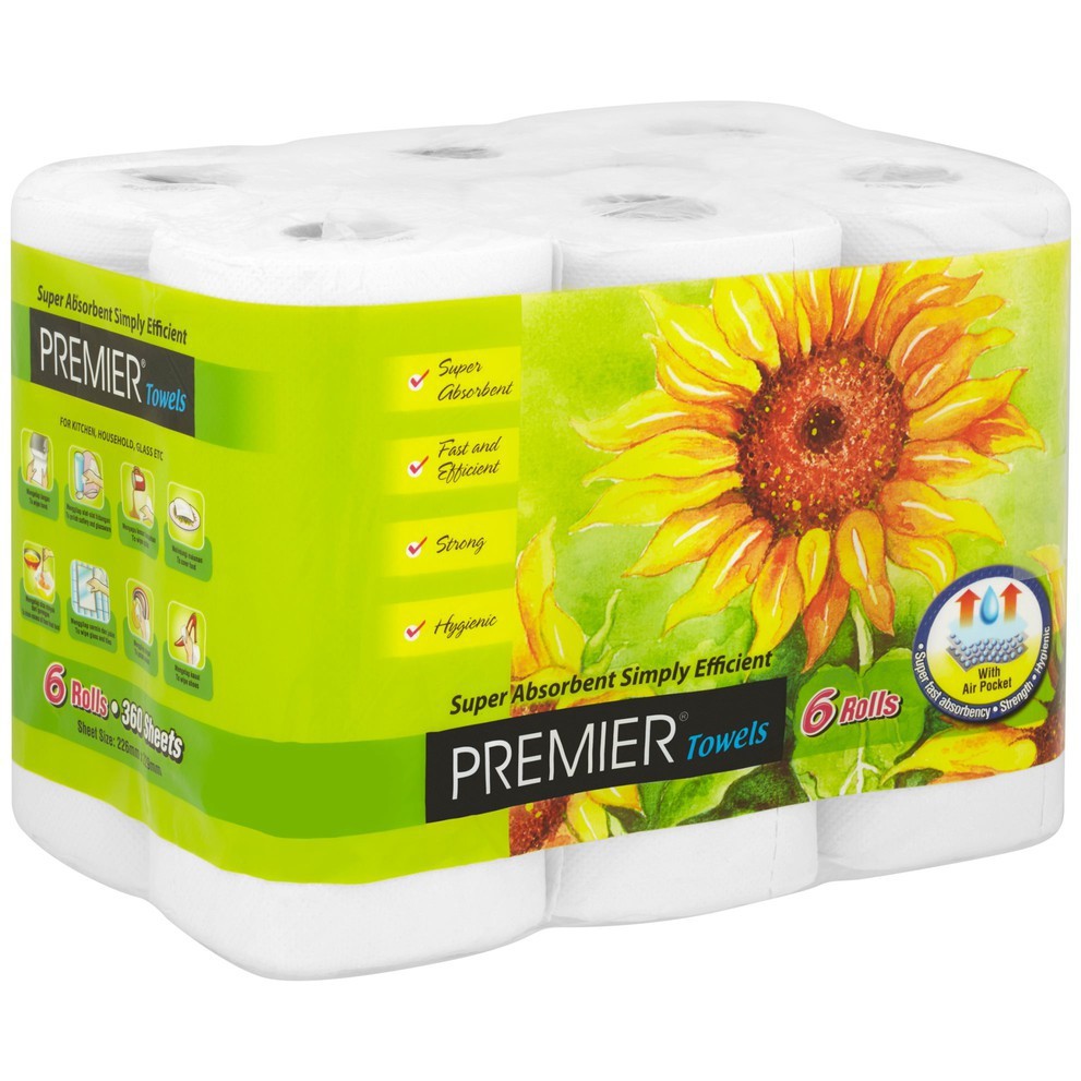 [Ready stock] 6 rolls [PREMIER kitchen towel 60s] / Tisu Gulung Dapur
