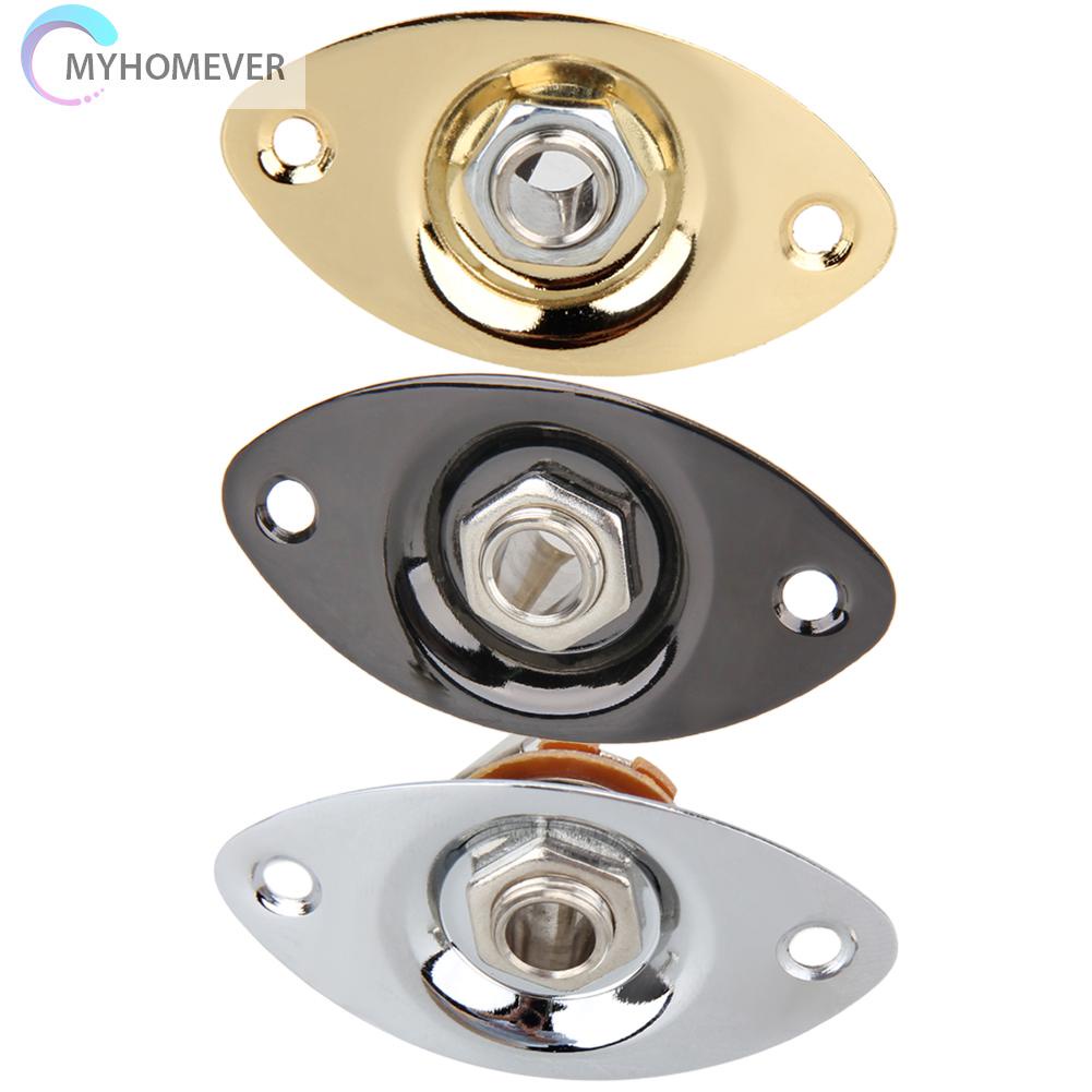 MYHOME Electric Bass Guitar Jack 1/4 Output Input Socket with Oval ...