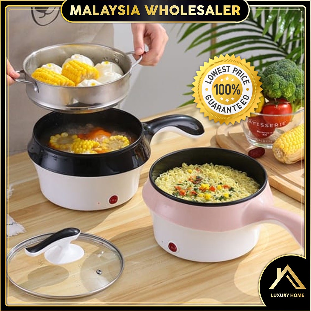 PEMBORONG Electric Non Stick Ceramic Frying Pan Rice Portable Mini Rice Cooker Periuk Nasi Multicooker Steamer