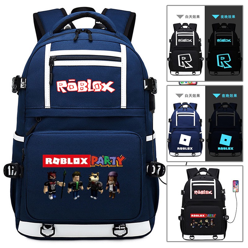 Roblox Red Nose Day Game Social Network Backpack Middle School Student Bag Backpack Shopee Malaysia - roblox backpack code school