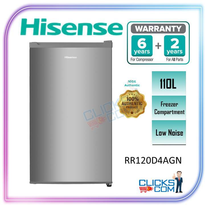 Hisense Single Door Refrigerator 110l Rr120d4agn Shopee Malaysia