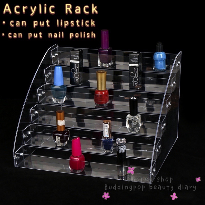 Nail Polish Acrylic Rack For Cosmetic Storage Display MultiLayers