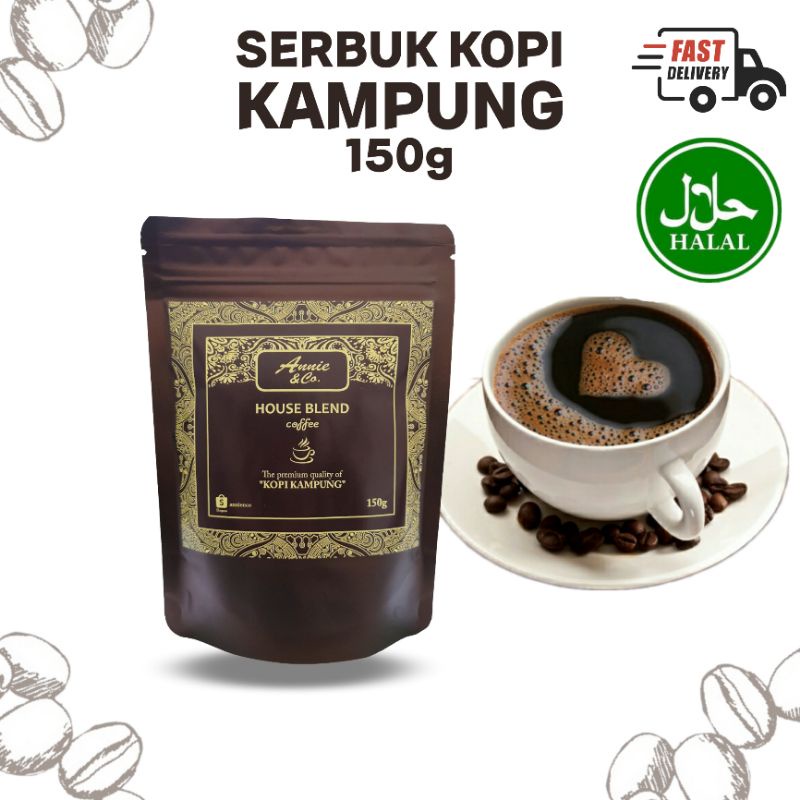 Serbuk Kopi Kampung Halus Coffee Powder 150g Shopee Malaysia