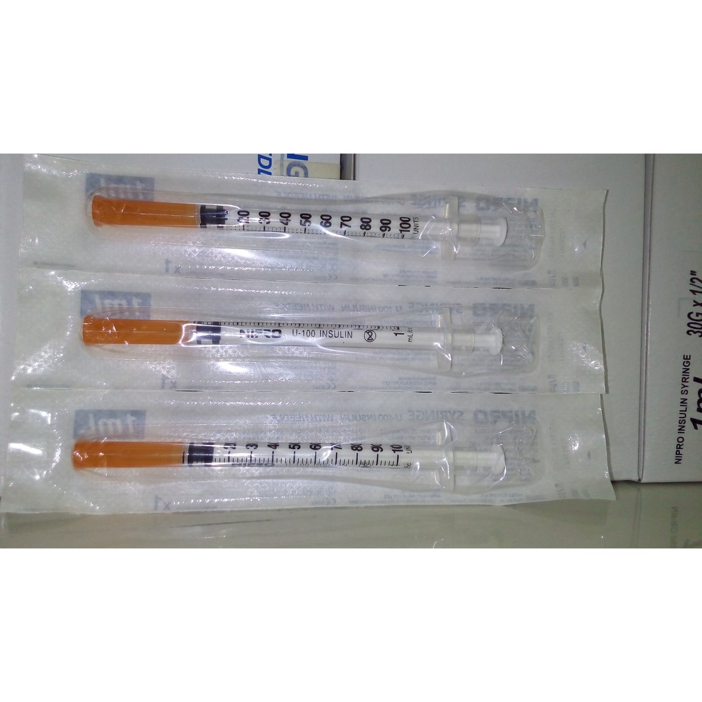 Nipro Syringe 1ml Insulin U100 W 30g X 5 16 8mm 100pcs Box Shopee Malaysia