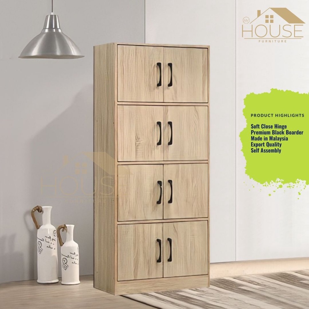 MYHOUSE Furniture Office File Cabinet 4 Tier my-com/A4 Bookshelf/Rak Buku 4 Tingkat/Home Furniture/A4 Shelf/A4 Kabinet