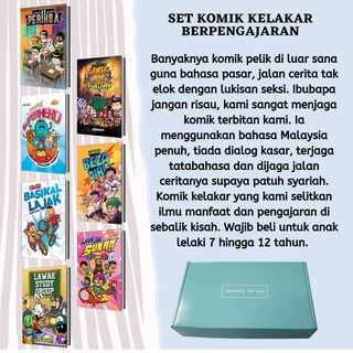 MUSLEH.SOUQ Set Komik Kelakar Berpengajaran Lawak Peribahasa 