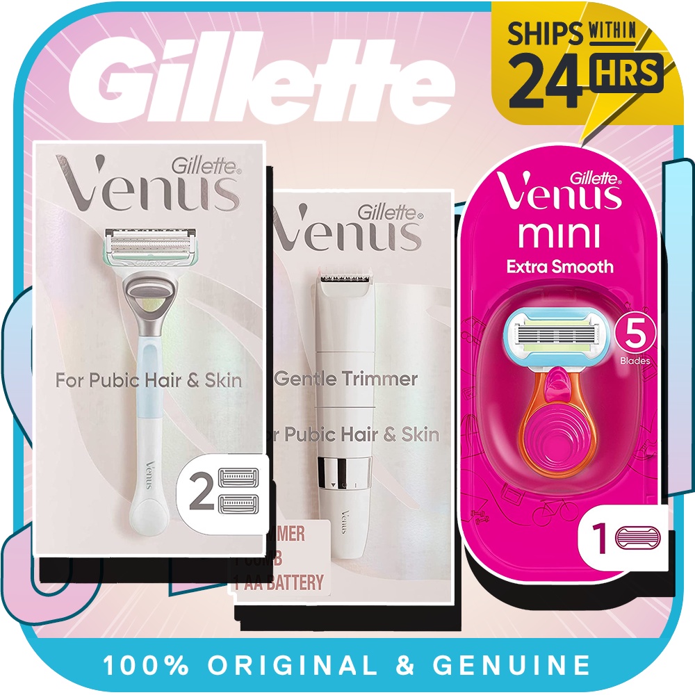 Gillette Venus Intimate Grooming Razor / 4 Refills / Electric Gentle