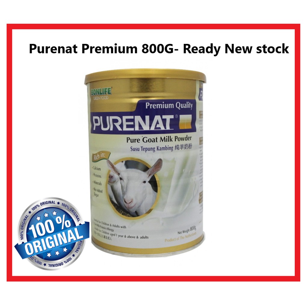 Bonlife Purenat PREMIUM Pure Goat Milk Powder, 800g ...