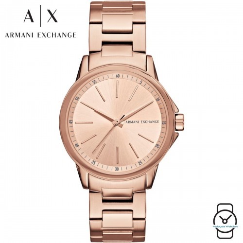 armani exchange ladies watch rose gold