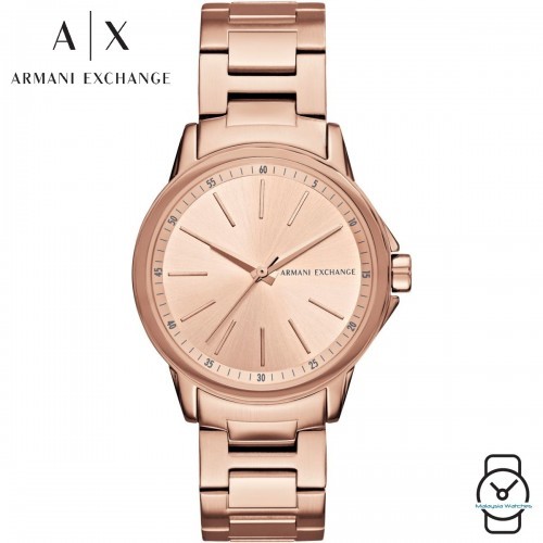 100% Original) Armani Exchange Ladies' AX4347 Rose Gold Stainless Steel  Watch | Shopee Malaysia