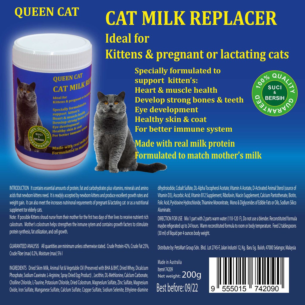 Buy Susu Kucing - Queen Cat milk powder for kittens, pregnant and 