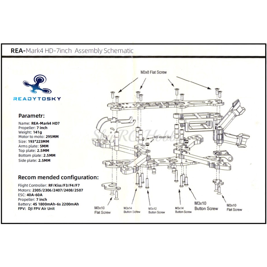 Ready Local Stock Rea Mark4 Hd7 7 Inch 295mm Carbon Fiber Freestyle Rc Quadcopter Drone Freestyle Frame Kit W 5mm Shopee Malaysia