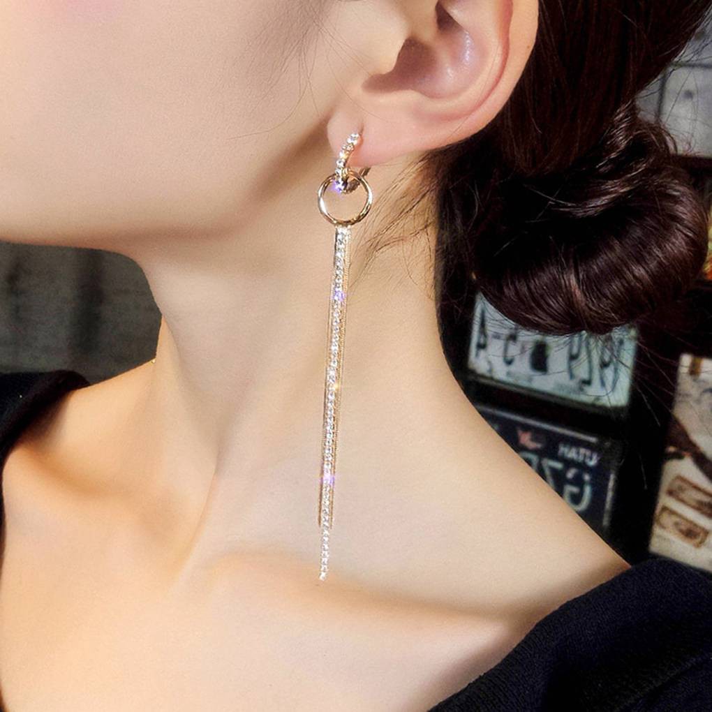 Silver Plated Women/'s Round Hoop Studs Dangle“Earrings Ear Stud Jewelry Gorgeous
