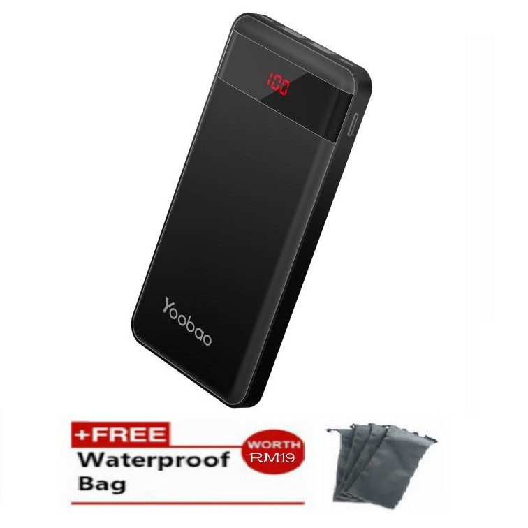 Yoobao Pl12pro Power Bank 12000 Mah Air Power Pack Slim Limited Black Shopee Malaysia