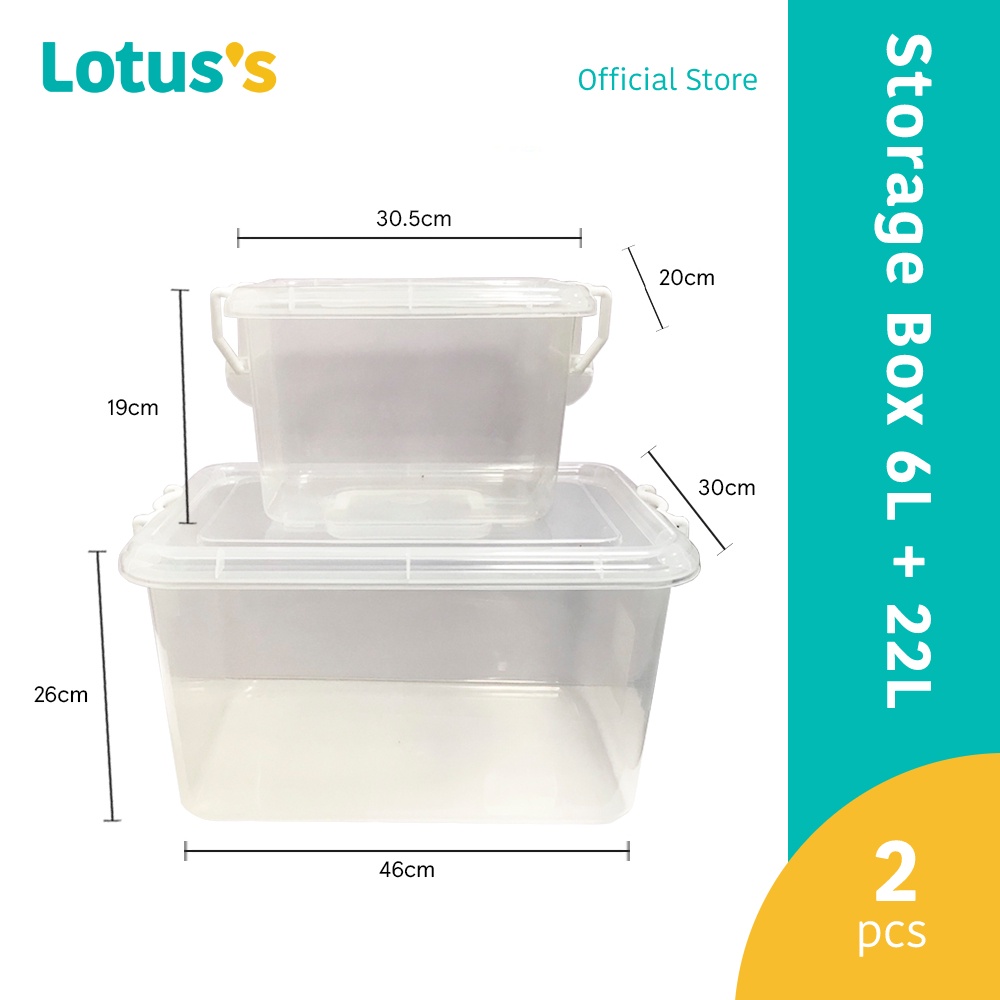 LOTUS'S 2IN1 STORAGE BOX M8601 6L+M8603NC 22L Shopee Malaysia