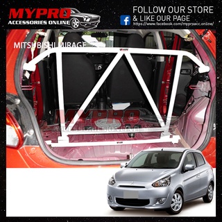 Mitsubishi Mirage Hatchback 1.2 Ultra Racing Front Lower Bar 4 Points 2012