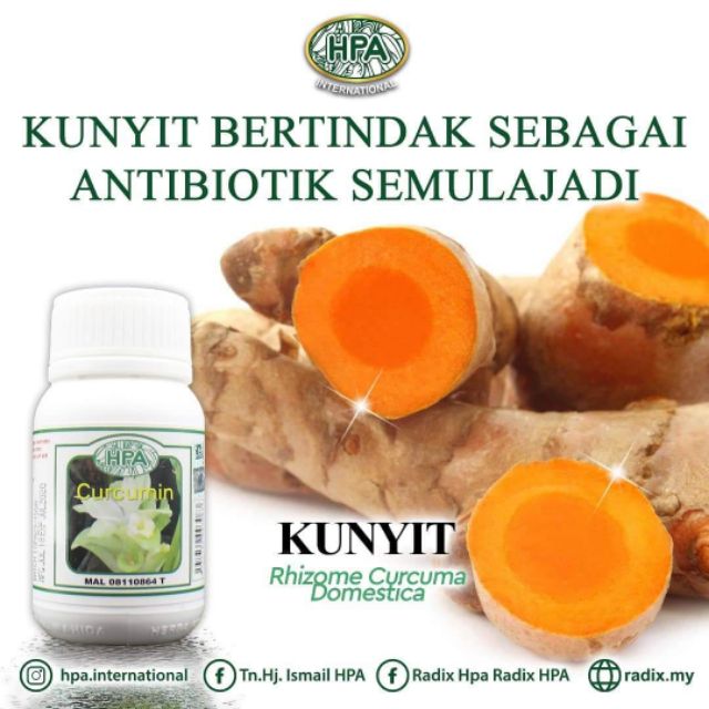 IR - HPA Curcumin - Mencuci rahim, antibiotics semula jadi 