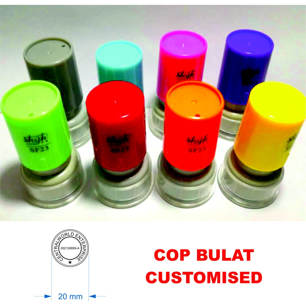 Cop Siap Ink Bentuk Bulat Syarikat Company Rubber Stamp Round Chop Shopee Malaysia