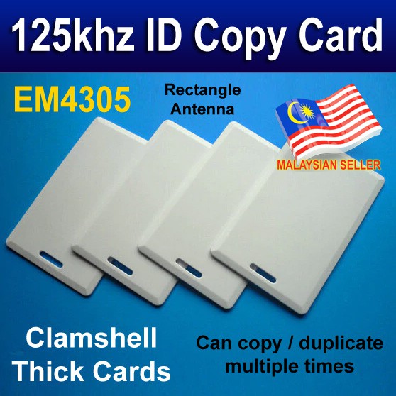 ID Copy Card Thick 125khz EM4305 Writable Write Rewrite Duplicate Clone Blank Empty for EM4100 Duplicating