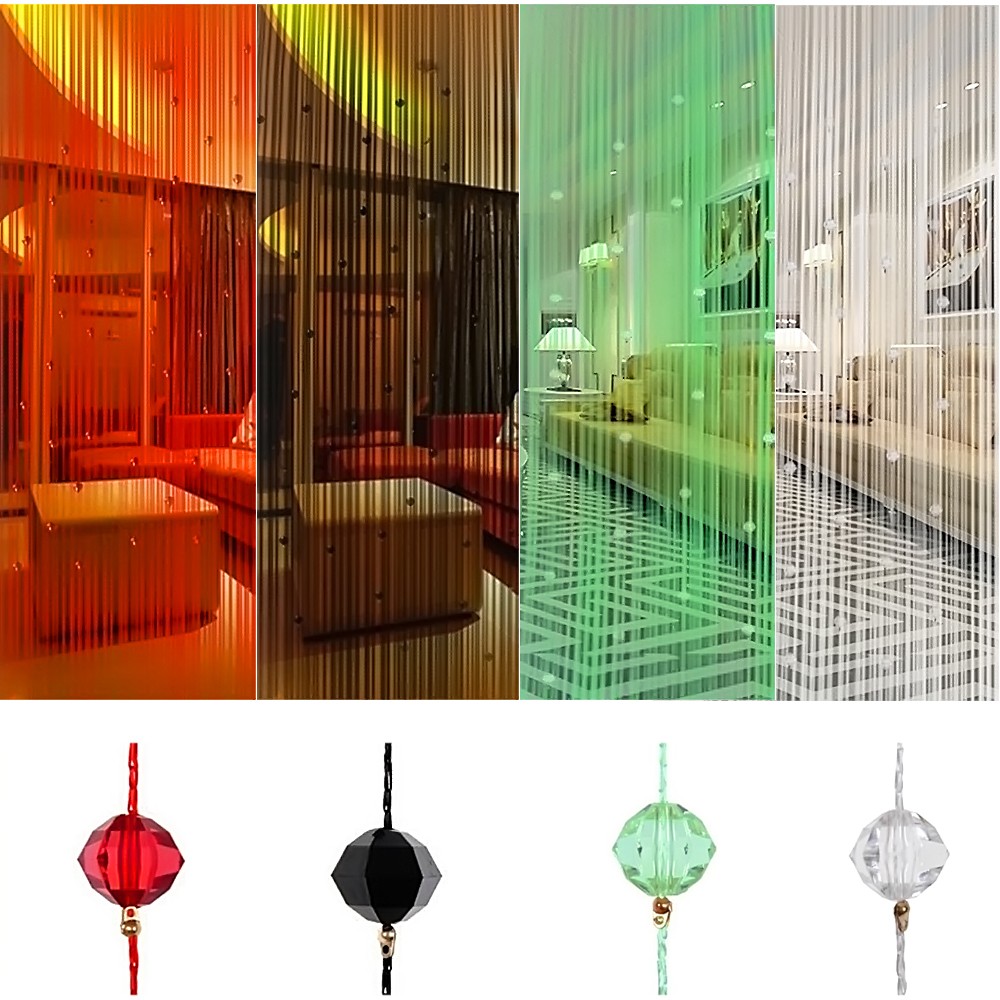 Imitation Crystal Beaded Tassel String Curtain Door Window Home
