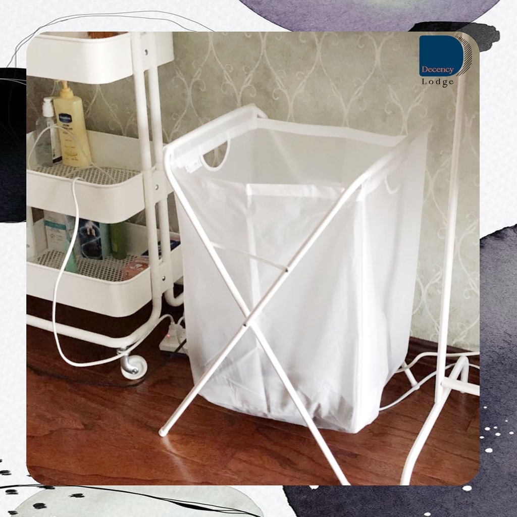 IKEA LAUNDRY BAG IKEA JALL LAUNDRY BAG WITH STAND WHITE COLOR BEKAS