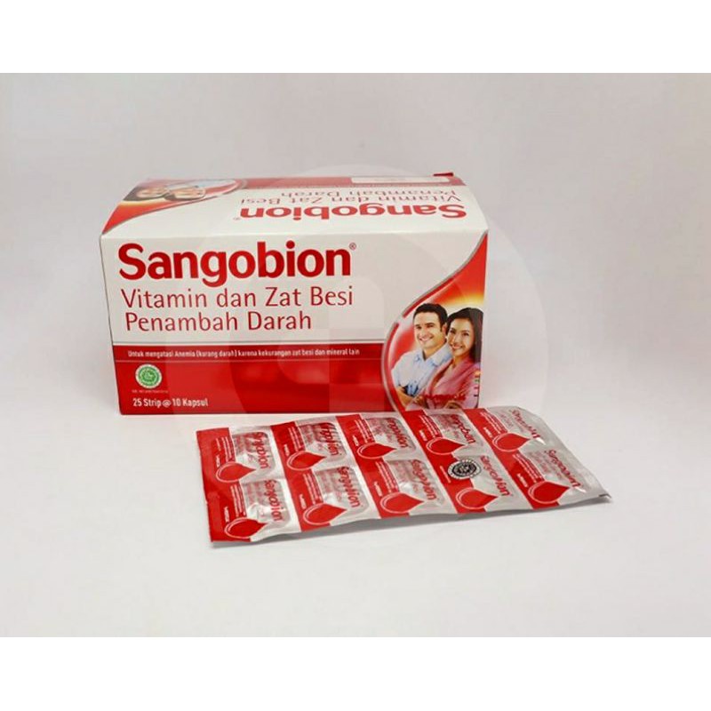Sangobion Vitamin Dan Zat Besi Penambah Darah 25strip 10kapsul Shopee Malaysia