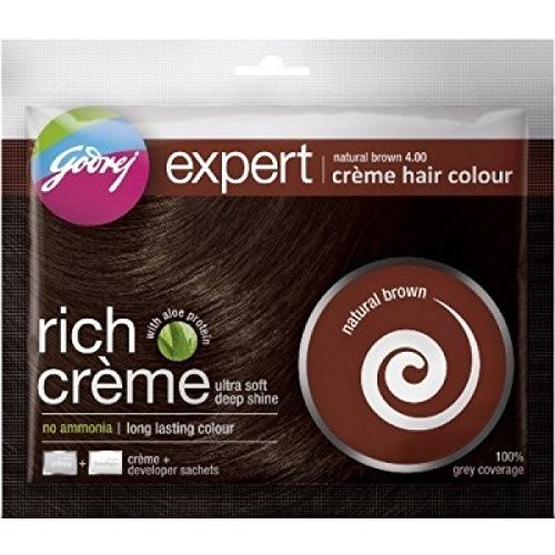 Hair Colour Expert Rich Creme Godrej (Natural Brown) 1BOX (8 pcs)